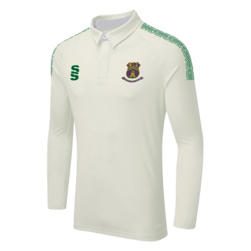 DUAL LONG SLEEVE CRICKET SHIRT (WOMENS)-Ivory